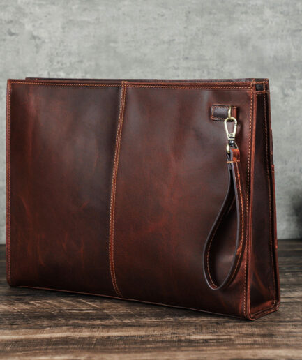 15.3 Inch Leather Laptop Sleeve Business Bag